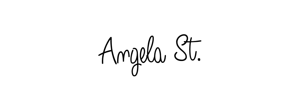 How to make Angela St. name signature. Use Angelique-Rose-font-FFP style for creating short signs online. This is the latest handwritten sign. Angela St. signature style 5 images and pictures png