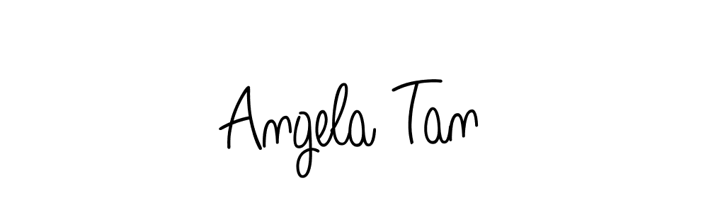 Angela Tan stylish signature style. Best Handwritten Sign (Angelique-Rose-font-FFP) for my name. Handwritten Signature Collection Ideas for my name Angela Tan. Angela Tan signature style 5 images and pictures png