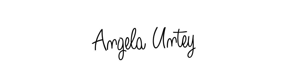 Angela Untey stylish signature style. Best Handwritten Sign (Angelique-Rose-font-FFP) for my name. Handwritten Signature Collection Ideas for my name Angela Untey. Angela Untey signature style 5 images and pictures png