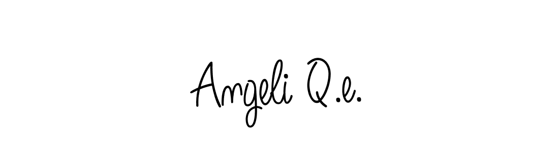 You should practise on your own different ways (Angelique-Rose-font-FFP) to write your name (Angeli Q.e.) in signature. don't let someone else do it for you. Angeli Q.e. signature style 5 images and pictures png