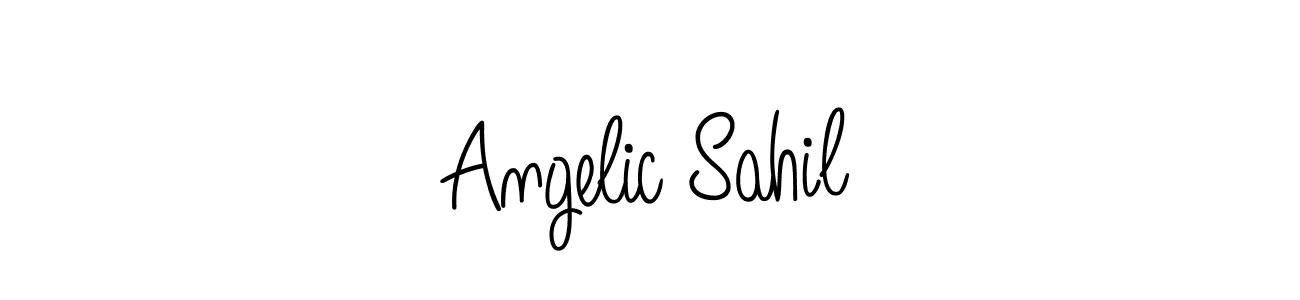 Also You can easily find your signature by using the search form. We will create Angelic Sahil name handwritten signature images for you free of cost using Angelique-Rose-font-FFP sign style. Angelic Sahil signature style 5 images and pictures png