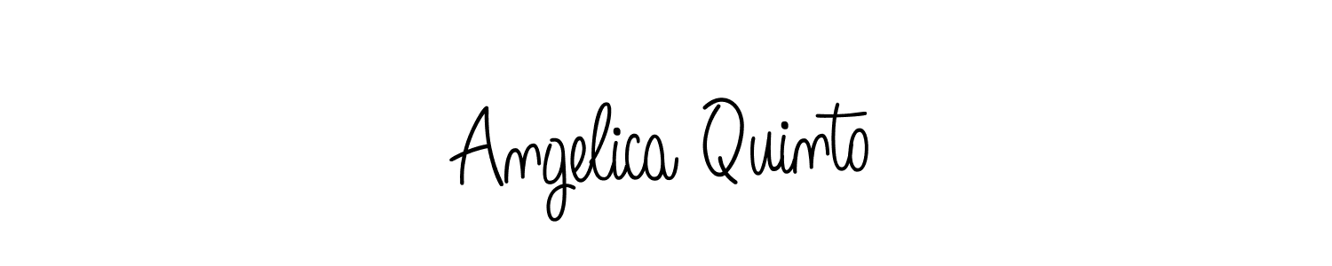 The best way (Angelique-Rose-font-FFP) to make a short signature is to pick only two or three words in your name. The name Angelica Quinto include a total of six letters. For converting this name. Angelica Quinto signature style 5 images and pictures png
