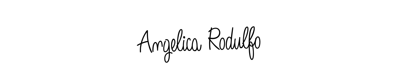 Angelica Rodulfo stylish signature style. Best Handwritten Sign (Angelique-Rose-font-FFP) for my name. Handwritten Signature Collection Ideas for my name Angelica Rodulfo. Angelica Rodulfo signature style 5 images and pictures png