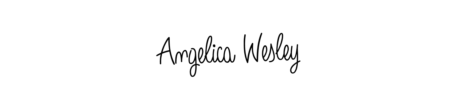 Angelique-Rose-font-FFP is a professional signature style that is perfect for those who want to add a touch of class to their signature. It is also a great choice for those who want to make their signature more unique. Get Angelica Wesley name to fancy signature for free. Angelica Wesley signature style 5 images and pictures png