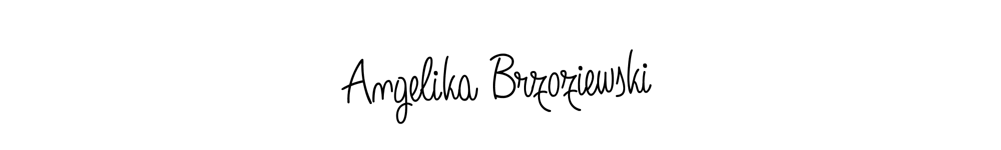Use a signature maker to create a handwritten signature online. With this signature software, you can design (Angelique-Rose-font-FFP) your own signature for name Angelika Brzoziewski. Angelika Brzoziewski signature style 5 images and pictures png