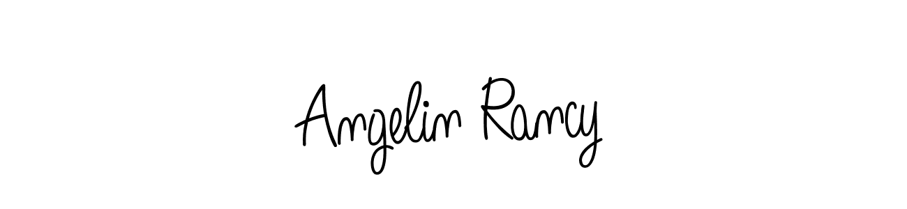 Use a signature maker to create a handwritten signature online. With this signature software, you can design (Angelique-Rose-font-FFP) your own signature for name Angelin Rancy. Angelin Rancy signature style 5 images and pictures png