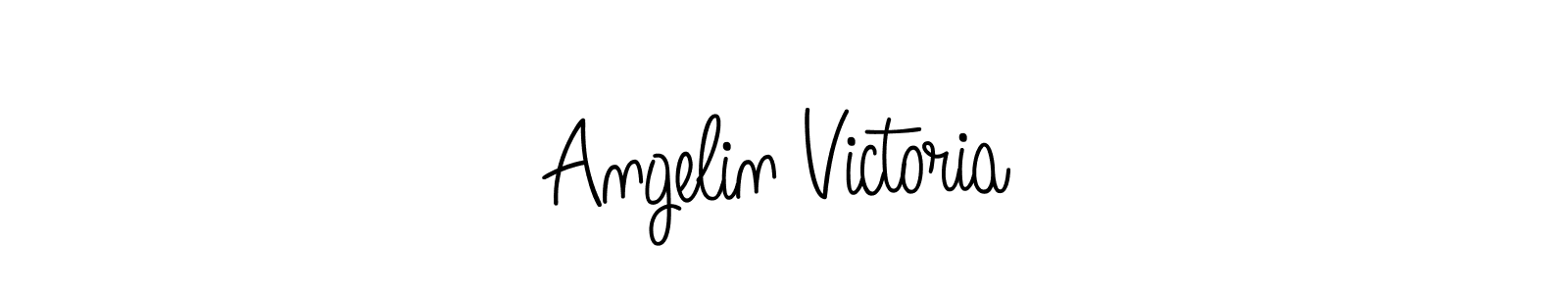 You should practise on your own different ways (Angelique-Rose-font-FFP) to write your name (Angelin Victoria) in signature. don't let someone else do it for you. Angelin Victoria signature style 5 images and pictures png
