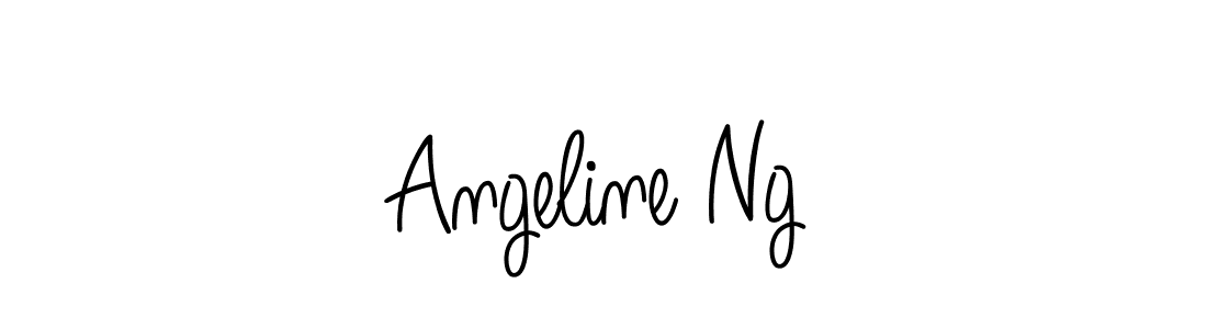 How to make Angeline Ng name signature. Use Angelique-Rose-font-FFP style for creating short signs online. This is the latest handwritten sign. Angeline Ng signature style 5 images and pictures png