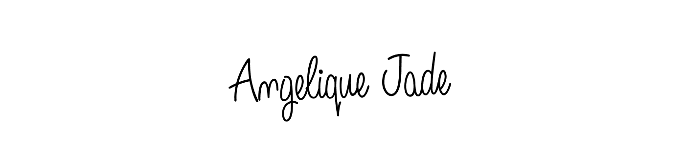 Create a beautiful signature design for name Angelique Jade. With this signature (Angelique-Rose-font-FFP) fonts, you can make a handwritten signature for free. Angelique Jade signature style 5 images and pictures png
