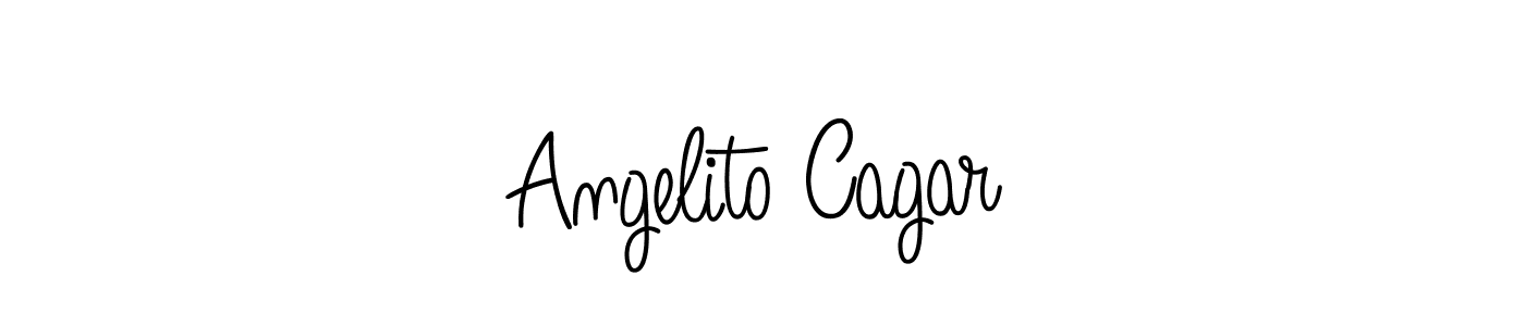 Use a signature maker to create a handwritten signature online. With this signature software, you can design (Angelique-Rose-font-FFP) your own signature for name Angelito Cagar. Angelito Cagar signature style 5 images and pictures png