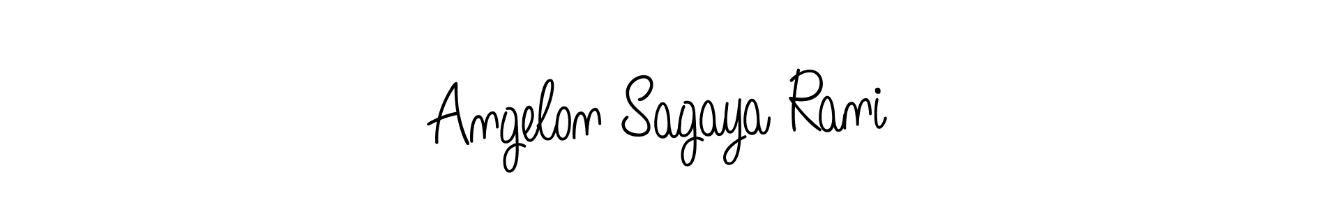 You can use this online signature creator to create a handwritten signature for the name Angelon Sagaya Rani. This is the best online autograph maker. Angelon Sagaya Rani signature style 5 images and pictures png