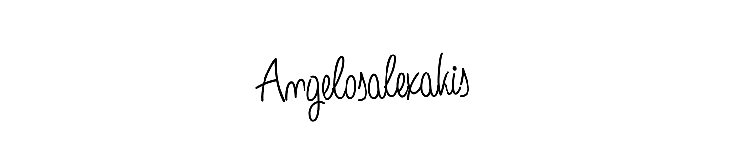 Make a beautiful signature design for name Angelosalexakis. With this signature (Angelique-Rose-font-FFP) style, you can create a handwritten signature for free. Angelosalexakis signature style 5 images and pictures png