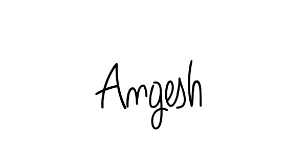Create a beautiful signature design for name Angesh. With this signature (Angelique-Rose-font-FFP) fonts, you can make a handwritten signature for free. Angesh signature style 5 images and pictures png
