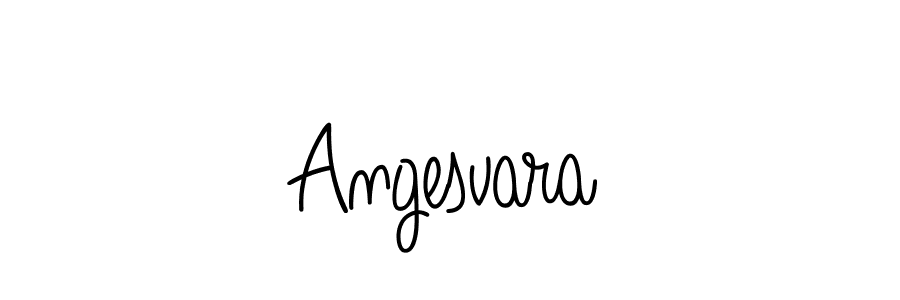 Make a beautiful signature design for name Angesvara. With this signature (Angelique-Rose-font-FFP) style, you can create a handwritten signature for free. Angesvara signature style 5 images and pictures png