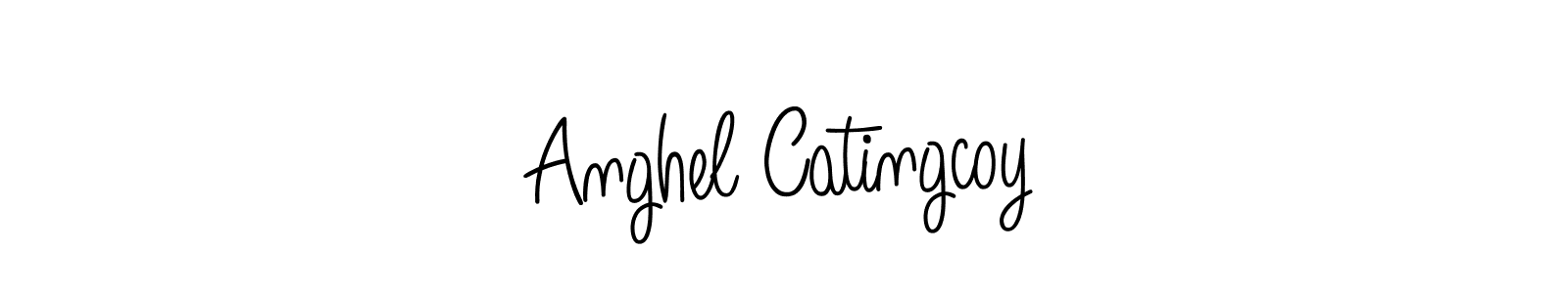 Use a signature maker to create a handwritten signature online. With this signature software, you can design (Angelique-Rose-font-FFP) your own signature for name Anghel Catingcoy. Anghel Catingcoy signature style 5 images and pictures png