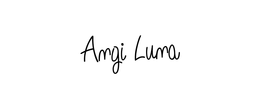Also we have Angi Luna name is the best signature style. Create professional handwritten signature collection using Angelique-Rose-font-FFP autograph style. Angi Luna signature style 5 images and pictures png