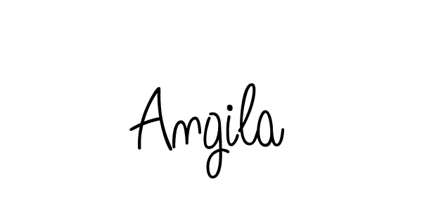 Make a beautiful signature design for name Angila. With this signature (Angelique-Rose-font-FFP) style, you can create a handwritten signature for free. Angila signature style 5 images and pictures png