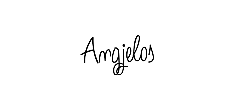 How to make Angjelos name signature. Use Angelique-Rose-font-FFP style for creating short signs online. This is the latest handwritten sign. Angjelos signature style 5 images and pictures png