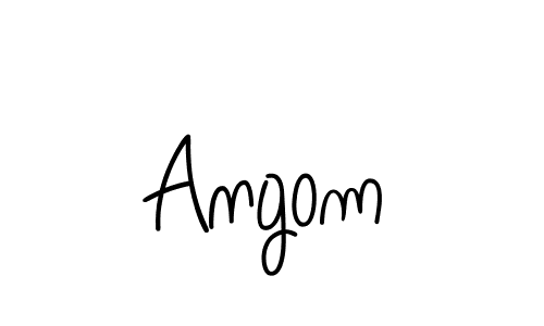You should practise on your own different ways (Angelique-Rose-font-FFP) to write your name (Angom) in signature. don't let someone else do it for you. Angom signature style 5 images and pictures png