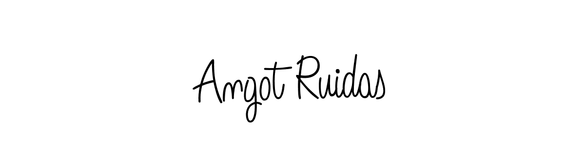 Make a beautiful signature design for name Angot Ruidas. With this signature (Angelique-Rose-font-FFP) style, you can create a handwritten signature for free. Angot Ruidas signature style 5 images and pictures png