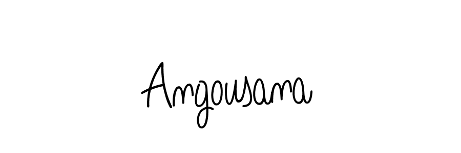 How to make Angousana name signature. Use Angelique-Rose-font-FFP style for creating short signs online. This is the latest handwritten sign. Angousana signature style 5 images and pictures png