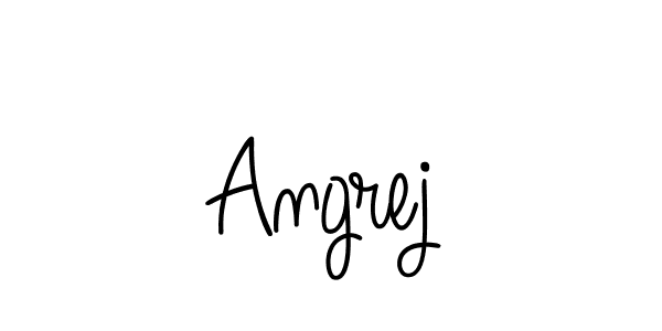 You should practise on your own different ways (Angelique-Rose-font-FFP) to write your name (Angrej) in signature. don't let someone else do it for you. Angrej signature style 5 images and pictures png