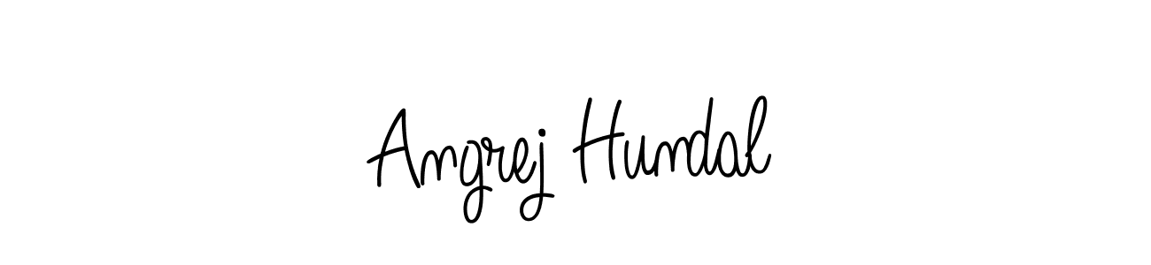 Angrej Hundal stylish signature style. Best Handwritten Sign (Angelique-Rose-font-FFP) for my name. Handwritten Signature Collection Ideas for my name Angrej Hundal. Angrej Hundal signature style 5 images and pictures png