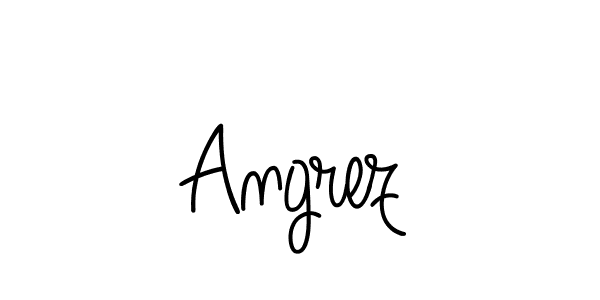 You should practise on your own different ways (Angelique-Rose-font-FFP) to write your name (Angrez) in signature. don't let someone else do it for you. Angrez signature style 5 images and pictures png