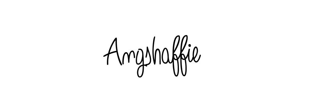 Design your own signature with our free online signature maker. With this signature software, you can create a handwritten (Angelique-Rose-font-FFP) signature for name Angshaffie. Angshaffie signature style 5 images and pictures png