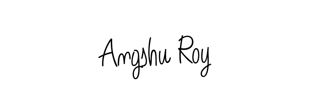 Use a signature maker to create a handwritten signature online. With this signature software, you can design (Angelique-Rose-font-FFP) your own signature for name Angshu Roy. Angshu Roy signature style 5 images and pictures png