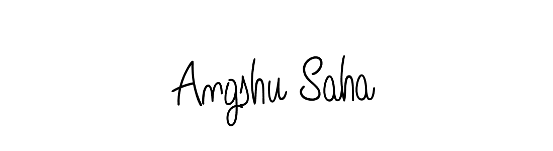How to make Angshu Saha name signature. Use Angelique-Rose-font-FFP style for creating short signs online. This is the latest handwritten sign. Angshu Saha signature style 5 images and pictures png
