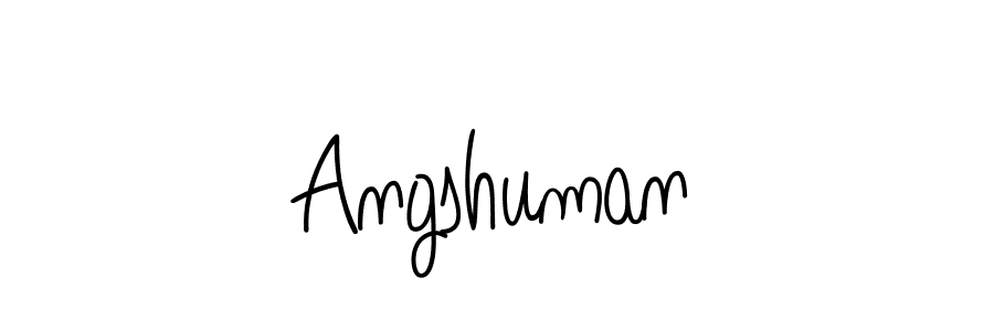 You should practise on your own different ways (Angelique-Rose-font-FFP) to write your name (Angshuman) in signature. don't let someone else do it for you. Angshuman signature style 5 images and pictures png