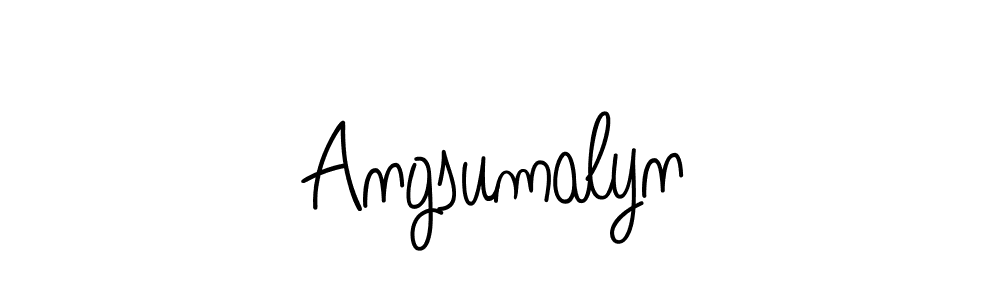 Use a signature maker to create a handwritten signature online. With this signature software, you can design (Angelique-Rose-font-FFP) your own signature for name Angsumalyn. Angsumalyn signature style 5 images and pictures png