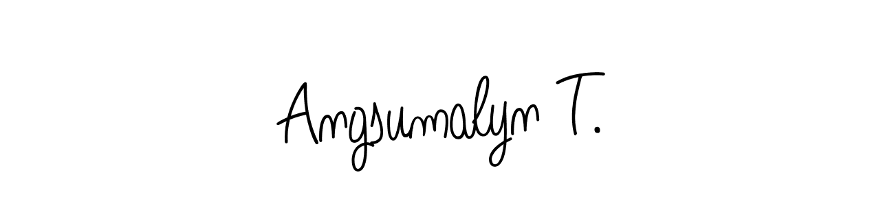 Here are the top 10 professional signature styles for the name Angsumalyn T.. These are the best autograph styles you can use for your name. Angsumalyn T. signature style 5 images and pictures png