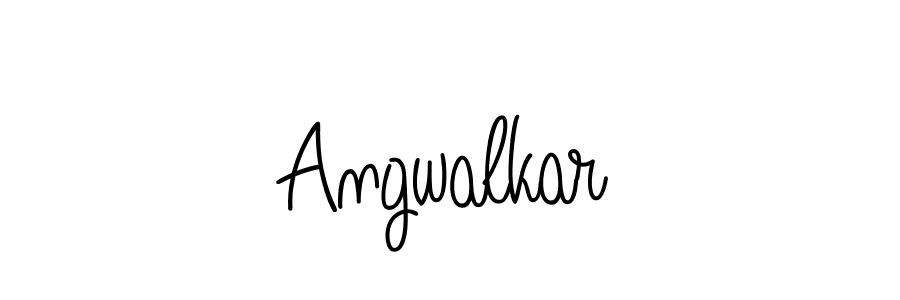 How to make Angwalkar name signature. Use Angelique-Rose-font-FFP style for creating short signs online. This is the latest handwritten sign. Angwalkar signature style 5 images and pictures png
