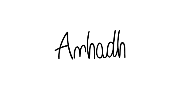 Use a signature maker to create a handwritten signature online. With this signature software, you can design (Angelique-Rose-font-FFP) your own signature for name Anhadh. Anhadh signature style 5 images and pictures png