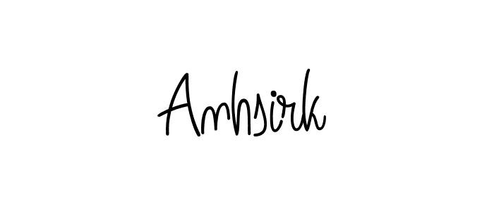 You should practise on your own different ways (Angelique-Rose-font-FFP) to write your name (Anhsirk) in signature. don't let someone else do it for you. Anhsirk signature style 5 images and pictures png