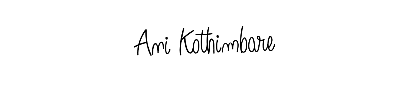 Create a beautiful signature design for name Ani Kothimbare. With this signature (Angelique-Rose-font-FFP) fonts, you can make a handwritten signature for free. Ani Kothimbare signature style 5 images and pictures png