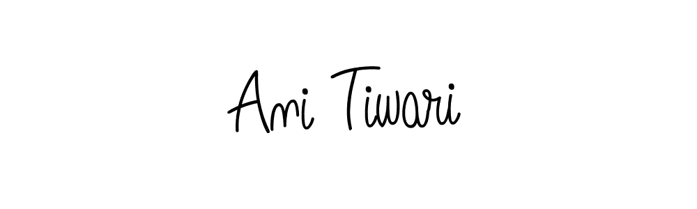 You should practise on your own different ways (Angelique-Rose-font-FFP) to write your name (Ani Tiwari) in signature. don't let someone else do it for you. Ani Tiwari signature style 5 images and pictures png