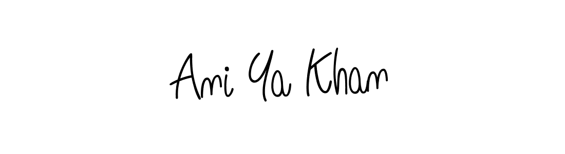 How to make Ani Ya Khan name signature. Use Angelique-Rose-font-FFP style for creating short signs online. This is the latest handwritten sign. Ani Ya Khan signature style 5 images and pictures png