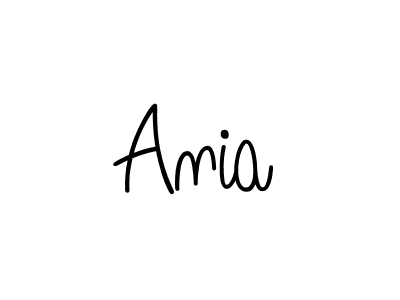 Make a beautiful signature design for name Ania. With this signature (Angelique-Rose-font-FFP) style, you can create a handwritten signature for free. Ania signature style 5 images and pictures png