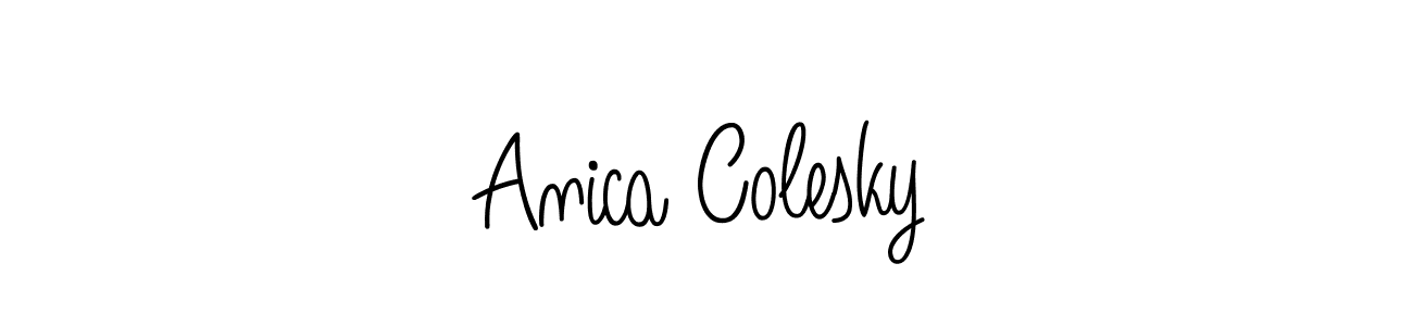 Design your own signature with our free online signature maker. With this signature software, you can create a handwritten (Angelique-Rose-font-FFP) signature for name Anica Colesky. Anica Colesky signature style 5 images and pictures png