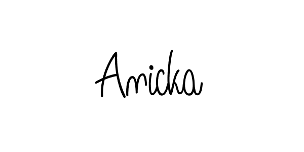 Make a beautiful signature design for name Anicka. With this signature (Angelique-Rose-font-FFP) style, you can create a handwritten signature for free. Anicka signature style 5 images and pictures png