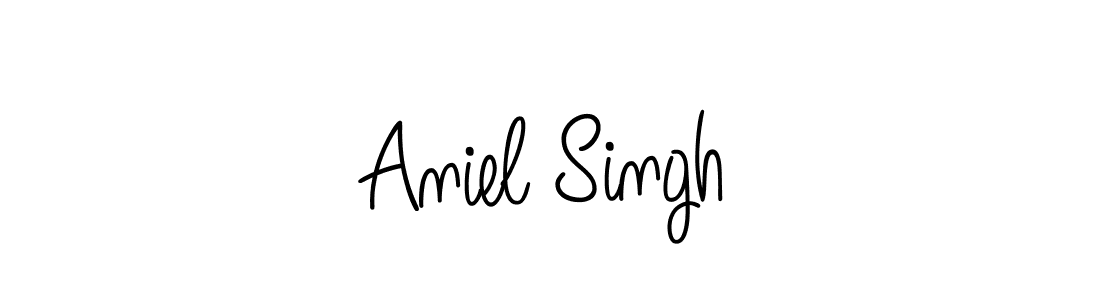 How to Draw Aniel Singh signature style? Angelique-Rose-font-FFP is a latest design signature styles for name Aniel Singh. Aniel Singh signature style 5 images and pictures png