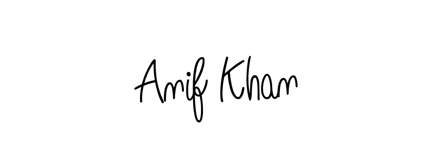 Design your own signature with our free online signature maker. With this signature software, you can create a handwritten (Angelique-Rose-font-FFP) signature for name Anif Khan. Anif Khan signature style 5 images and pictures png