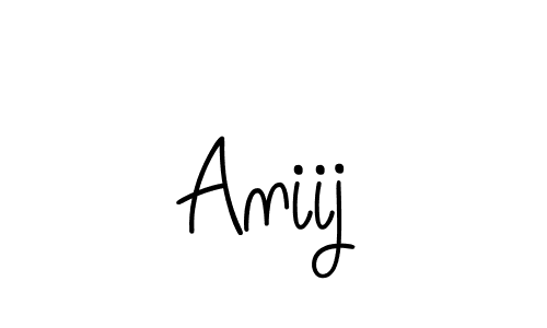 Make a beautiful signature design for name Aniij. With this signature (Angelique-Rose-font-FFP) style, you can create a handwritten signature for free. Aniij signature style 5 images and pictures png