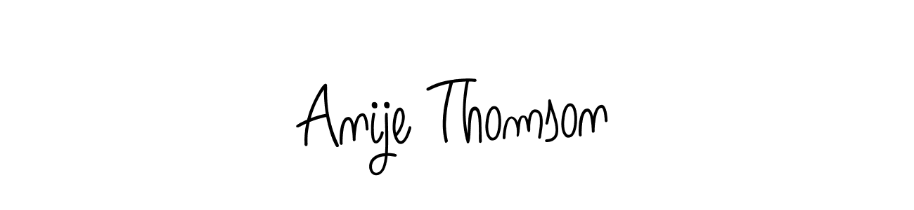 Use a signature maker to create a handwritten signature online. With this signature software, you can design (Angelique-Rose-font-FFP) your own signature for name Anije Thomson. Anije Thomson signature style 5 images and pictures png