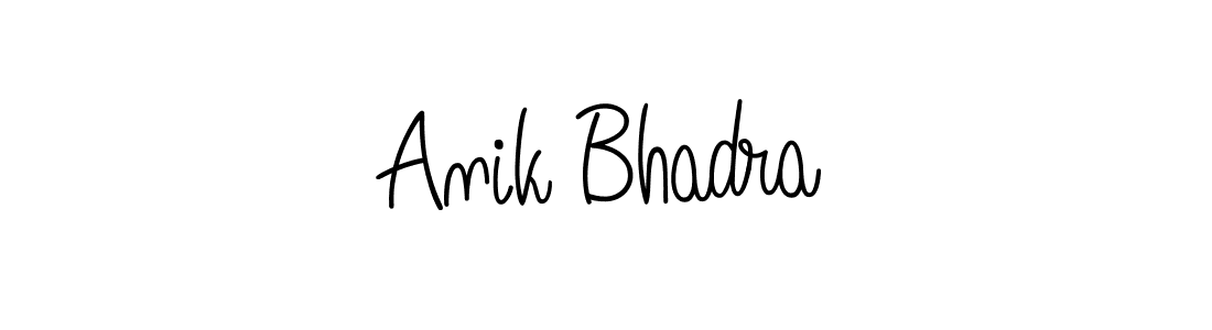 Design your own signature with our free online signature maker. With this signature software, you can create a handwritten (Angelique-Rose-font-FFP) signature for name Anik Bhadra. Anik Bhadra signature style 5 images and pictures png