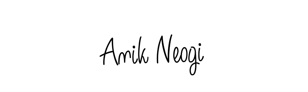 You should practise on your own different ways (Angelique-Rose-font-FFP) to write your name (Anik Neogi) in signature. don't let someone else do it for you. Anik Neogi signature style 5 images and pictures png