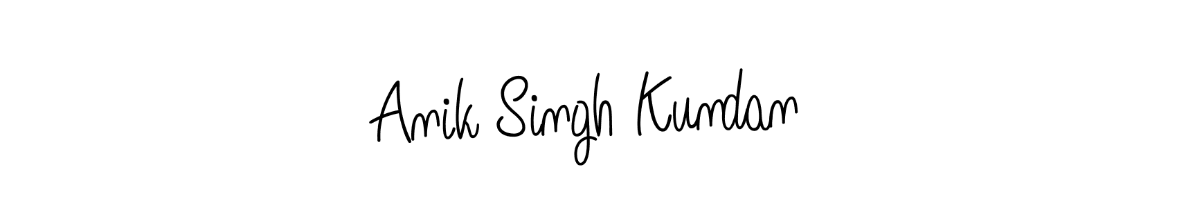 Design your own signature with our free online signature maker. With this signature software, you can create a handwritten (Angelique-Rose-font-FFP) signature for name Anik Singh Kundan. Anik Singh Kundan signature style 5 images and pictures png